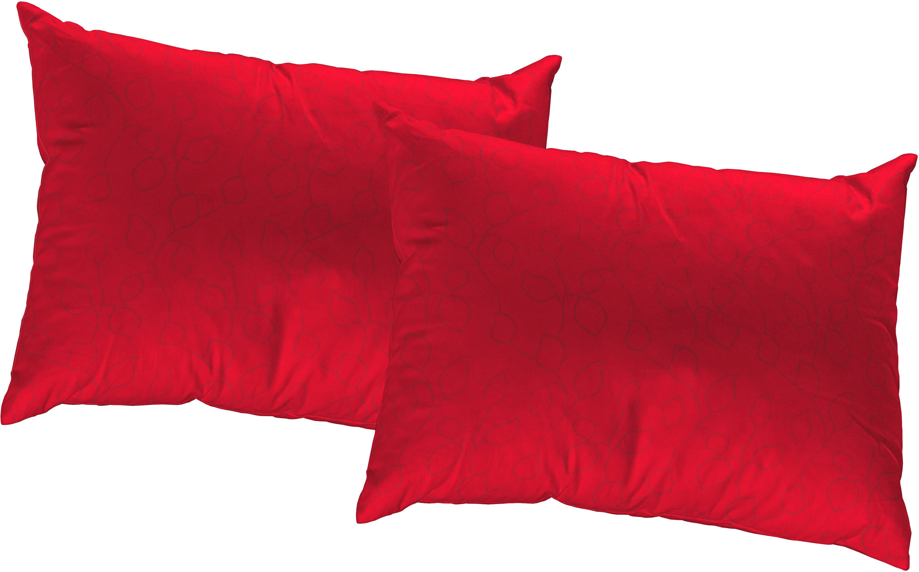 Dekokissen WIRTH "Westport" Gr. 3, rot (rot, ranken), B:40cm L:60cm, Obermaterial: 100% Polyester, Dekokissen_Sitzkissen_Kissenhüllen, Dekokissen rot, ranken B/L: 40cm x 60cm, 2 Stk.