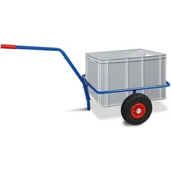 BRB Handwagen mit Kunststoffkiste 600x400x420 mm, grau, Tragkraft 200 kg