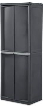 Sterilite Storage Cabinet, Garage, Pantry, & Kitchen Organizer, 4 Shelves, Gray - 1 Pack