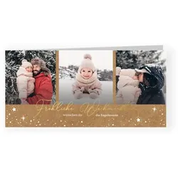 Weihnachtskarte: Sternenfunkeln mit Fotos in Kraft Look