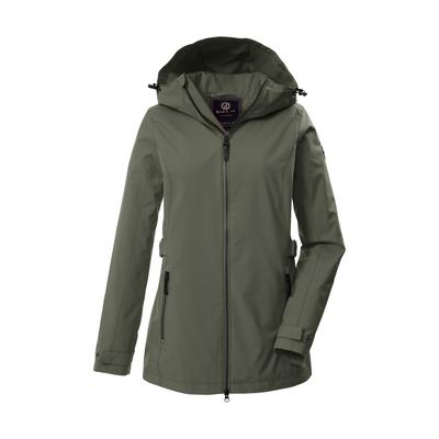 Funktionsjacke "GS 114 WMN JCKT", Damen, Gr. 40, olivgrün, Oberseite: 100% Polyester.Rückseite: 100% Polyester.Futter: 100% Polyester.Futter 2:, G.I.G.A. DX BY KILLTEC, Jacken Funktionsjacke, Atmungsaktiv, winddicht, wasserabweisend, Teflon EcoElite™
