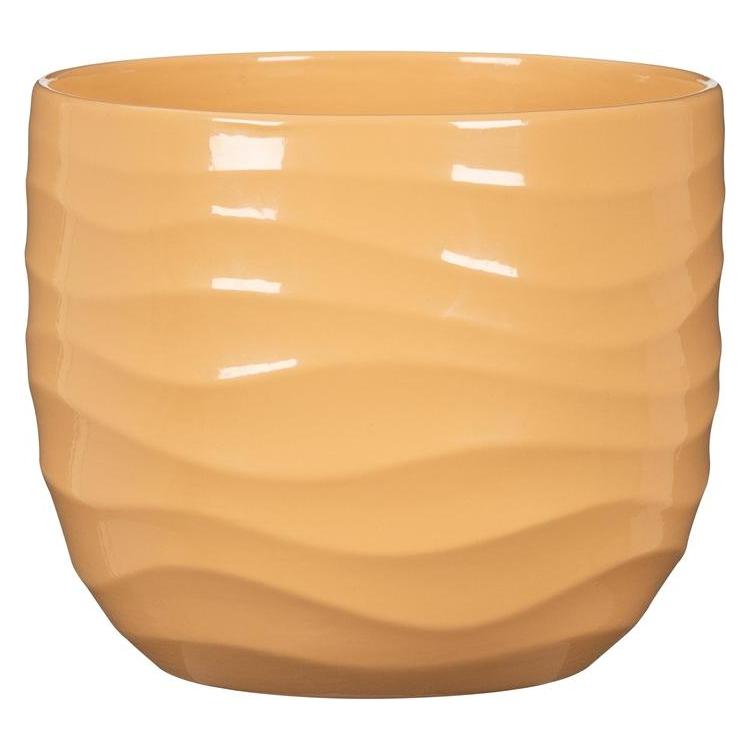 Scheurich Flower pot 69634, ceramics, yellow (15 x 12.70 cm) (69634)