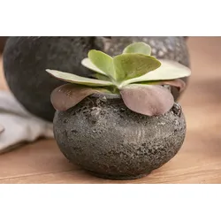 Vosteen Design Blumentopf / Pflanzgefäß Terrakotta schwarz ø 23 cm x H 16 cm