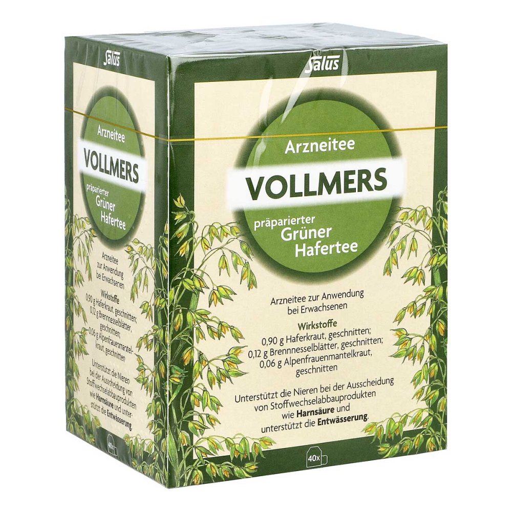 SALUS Pharma GmbH Vollmers präparierter grüner Hafertee Filterbeutel 05371899