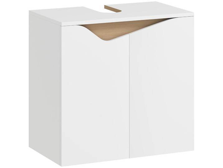 Jamb Waschbeckenunterschrank Pontevedra Alto Weiss Spanplatte 60/35/57.9 cm, Weiß, Holz, 60x57.9x35 cm, Badezimmer, Badezimmerschränke, Waschbeckenunterschränke