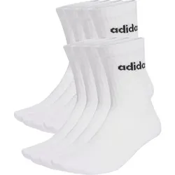 ADIDAS Herren Socken LINEAR CUSHIONED CREW SOCKEN 10ER-PACK, Größe 46-48 in Weiß Weiß