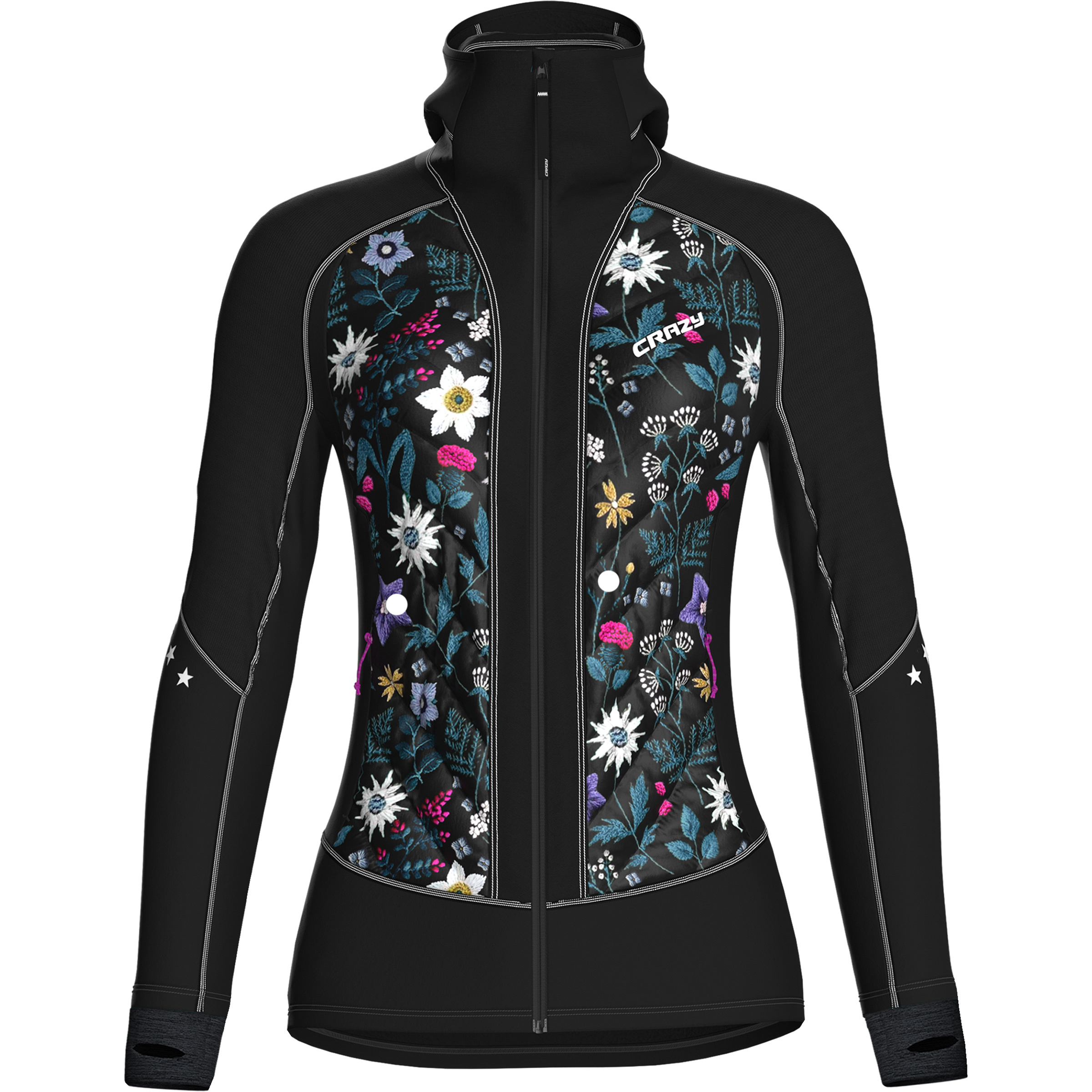 Crazy Channel Damen Isolationsjacke schwarz Größe L Trekking Windabweisend Wasserabweisend