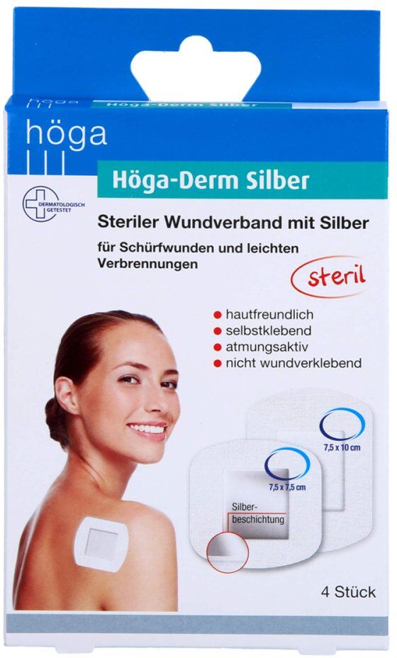 Höga-derm Silber ste.Wundverb.m.Silberbesch.2 Grö.