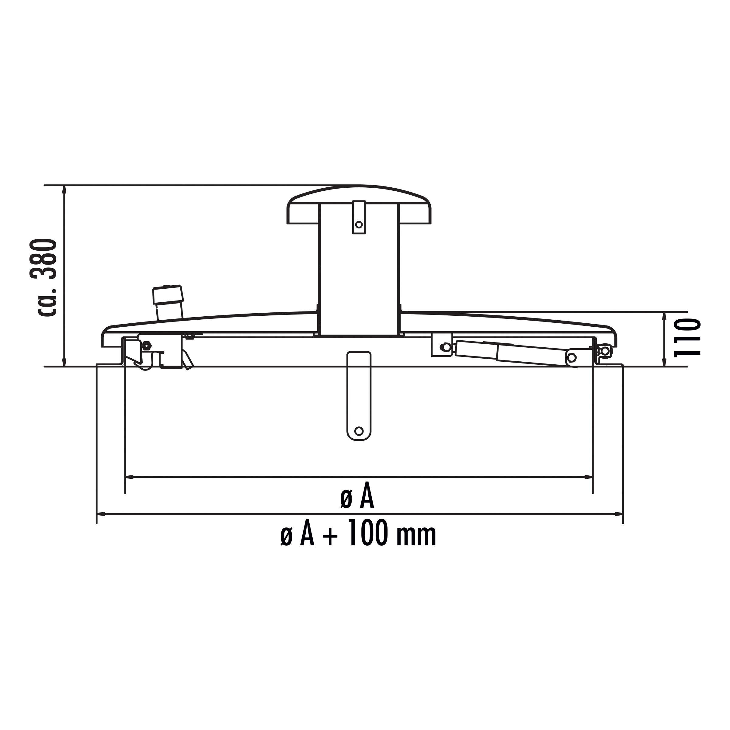 Hailo Professional Hailo Schachtabdeckung HS3 Edelstahl 2mm tagwasserdicht Ø800mm geschlossen mit Isolierung