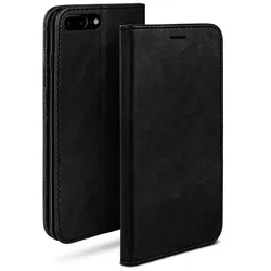 moex Casual Case iPhone 7 Plus Hülle klappbar Leder Optik