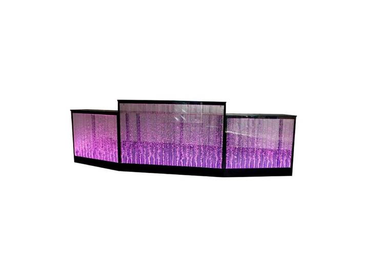 Xlmoebel Bartisch Beleuchtetes Tresenregal mit Wassersäule und Stauraum (Led Bar Tisch), Hergestellt in Europa