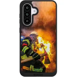 Nivocase Handyhülle für Samsung Galaxy A56 5G Hülle NIVOpure Case Schwarz Feuer Feuerwehr Lebensretter (Samsung Galaxy A56 5G), Smartphone Hülle, Schwarz