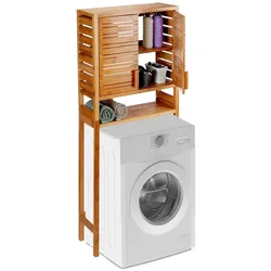 Relaxdays Waschmaschinenschrank, Waschmaschinenschrank, Braun