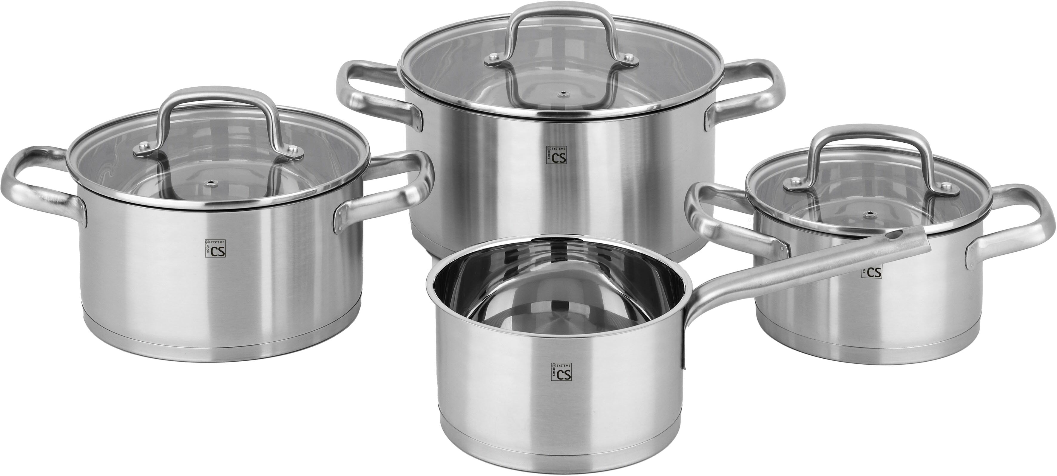Topf-Set CARL SCHMIDT SOHN "Beckum", silber (silberfarben), Töpfe, Induktion