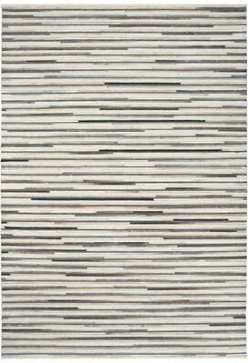 NAVATEXTURA Wild Thing Neutral Striped Hand-Woven Wool Area Rug