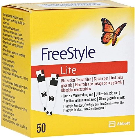 Freestyle Lite Teststreifen ohne Codieren 50 St