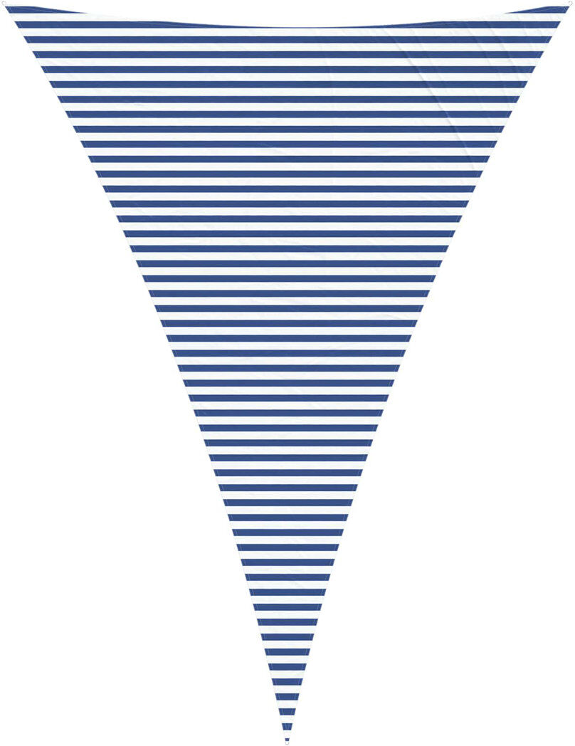 Vidaxl Sunshade Sail Oxford Fabric Triangular Shade Sail Sunscreen Canopy Blue/White 5m W x 7m L