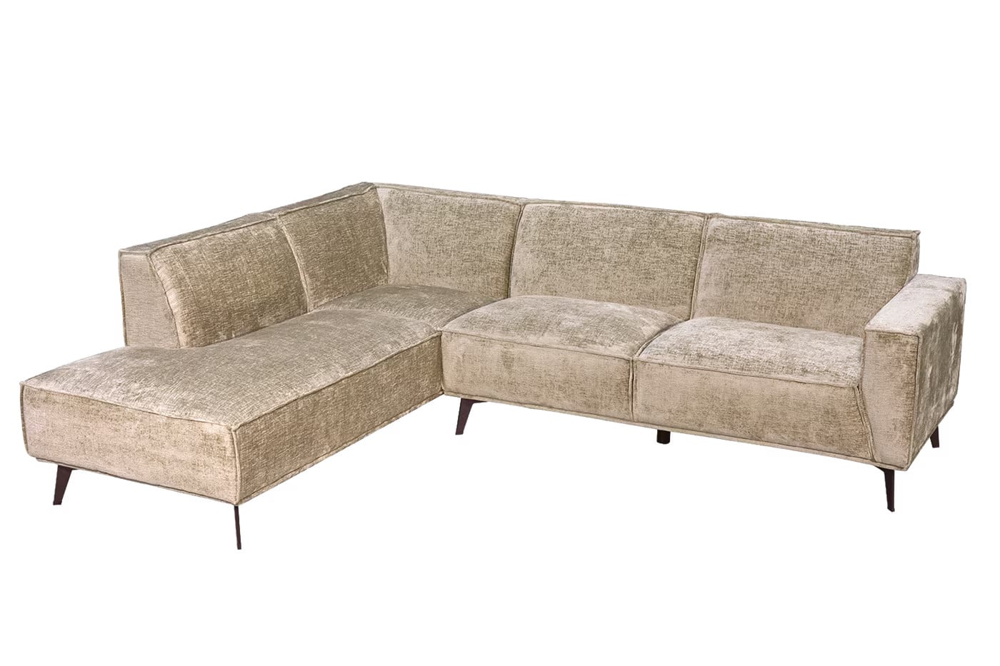 Tower Living Hoekbank Leeds Links, Beige, Breedte: 268 cm