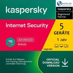 Kaspersky Internet Security Upgrade, 5 Geräte - 1 Jahr, Download