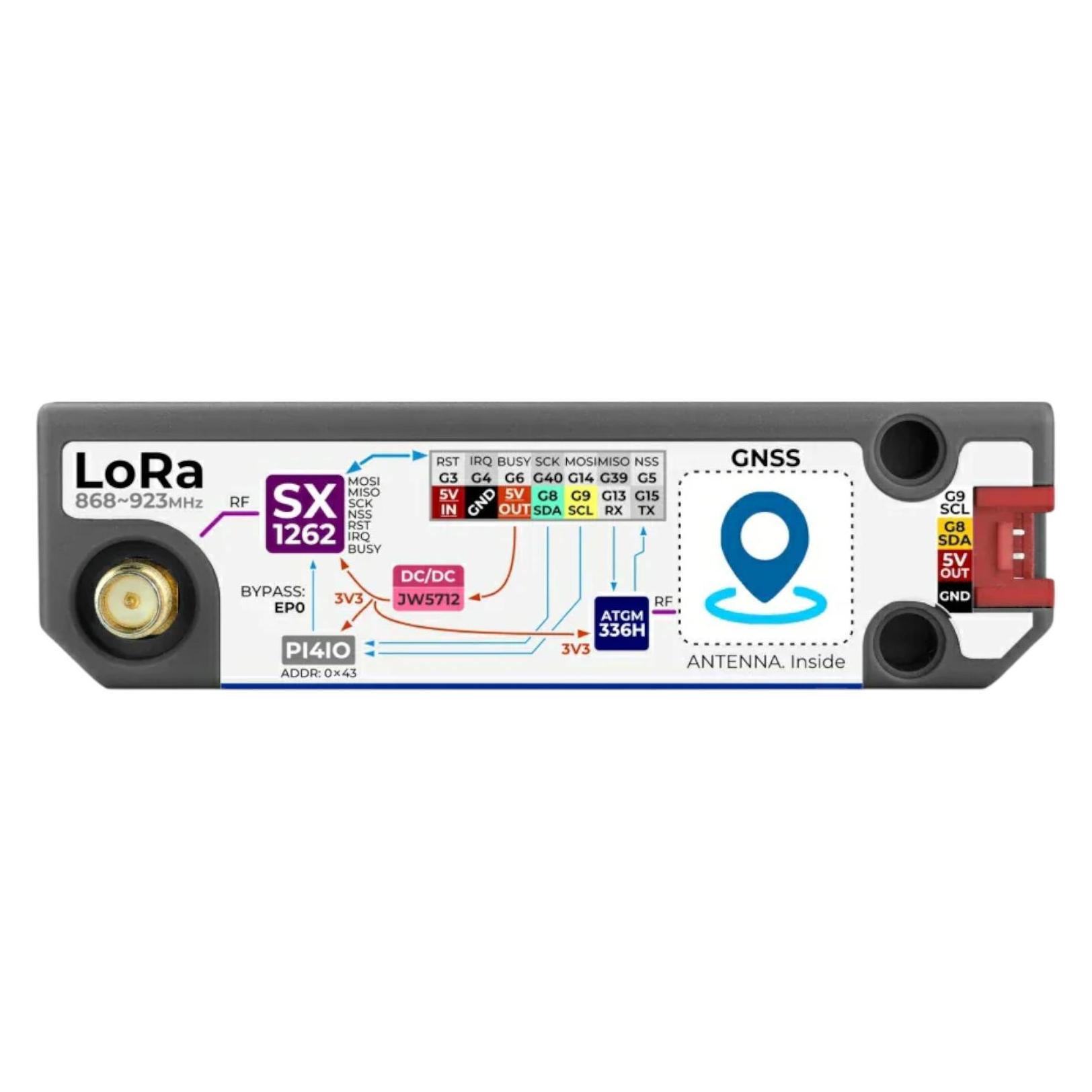 M5Stack LoRa+GPS Cap LoRa-1262 für Cardputer Adv mit SX1262 868-923MHz (Antenne) (67505561)