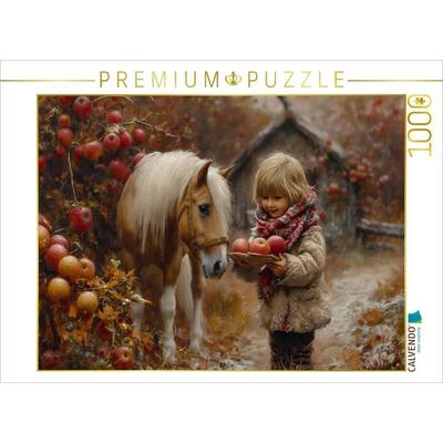 CALVENDO Puzzle Herbstlicher Apfelspaß | 1000 Teile Lege-Größe 64x48cm Foto-Puzzle für glückliche Stunden