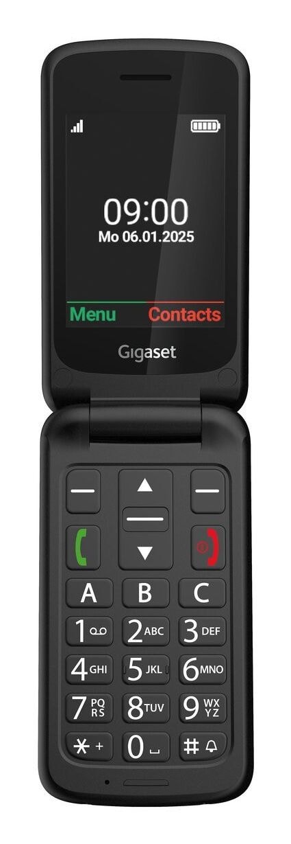 Gigaset 2G Smartphone 7,11 cm (2.8 Zoll) 0,3 MP Single SIM GL595 (Schwarz) S30853-H1231-R1