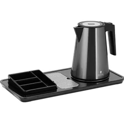 Royal Catering Wasserkocher - Kaffee- und Teestation - 1,2 L - 1400 W - schwarz -