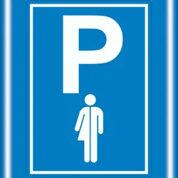 HB-Druck Parkplatz Transgender Aufkleber A1 (594x841mm)