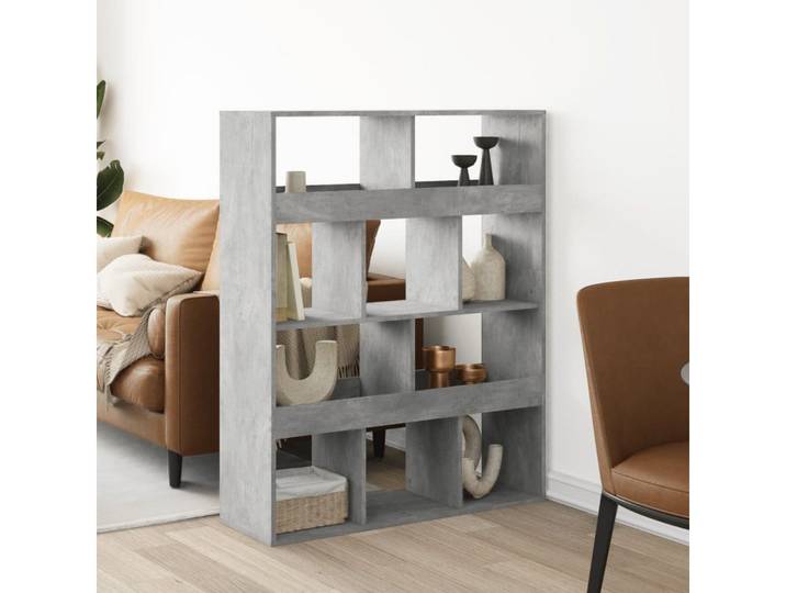 vidaXL Raumteiler, Raumteiler Betongrau 100x33x125,5 cm Holzwerkstoff