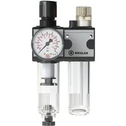 Riegler, Zubehör Druckluftwerkzeug, Wartungseinheit MULTIFIX Gewinde G 1/2 ′′ halbautomatisch BG III 2-tlg. 3500 l/min Breite 134,8 mm
