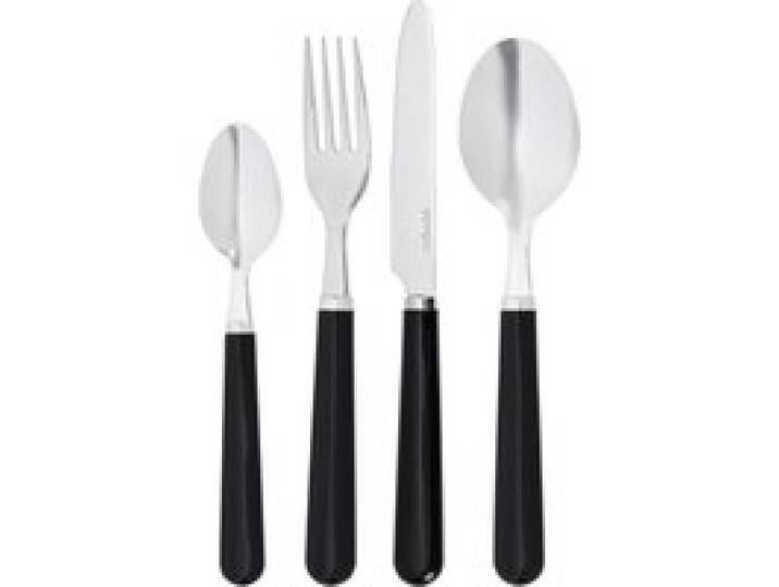 ERNESTO® Set de couverts en acier inoxydable, 24 pièces (noir)