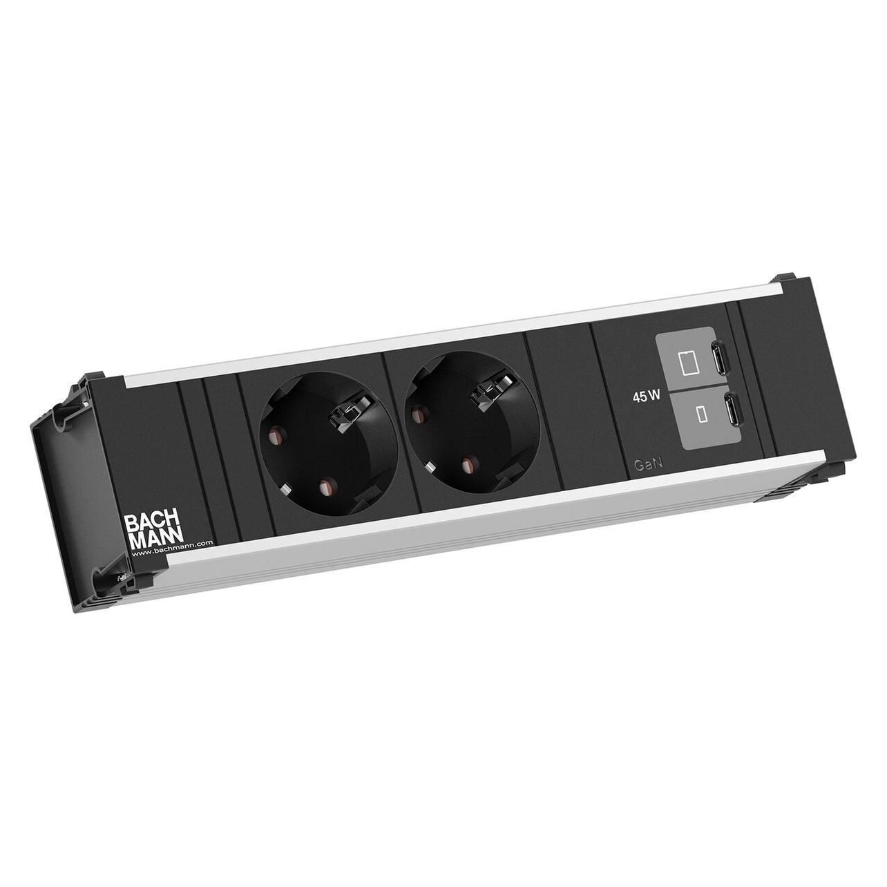 Bachmann Mediabox-Steckdosenleiste (3x, CEE 7/4, USB-C) (BM0024326)