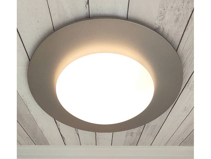 Deckenleuchte Saturn Silber/Silber Holzwerkstoff, lackiert Polycarbonat 53 x 10 x 53cm