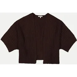 Kurze Strickjacke Braun S