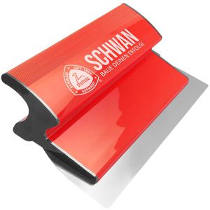 Schwan Spachtel 299040, Breite 400mm, Fassadenspachtel aus Edelstahl, mit Kunststoffgriff