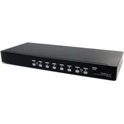 StarTech .com 8 Port Rackmount USB VGA KVM Switch, KVM Switch, Schwarz