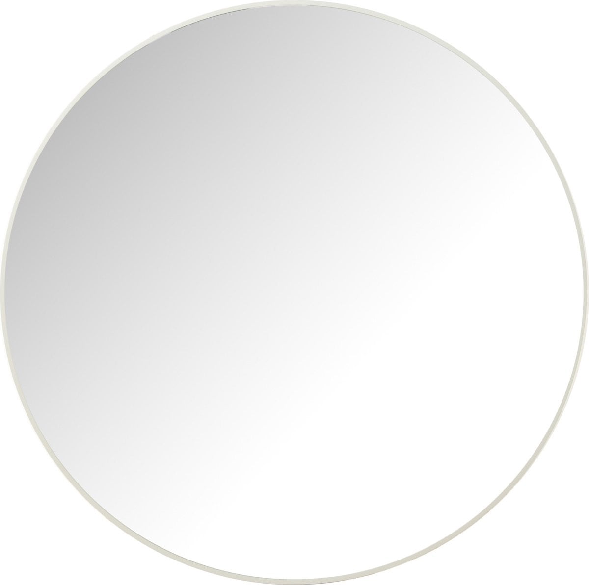 J-Line Ronde Spiegel Wit - Glas/Metaal - Ø 90 cm