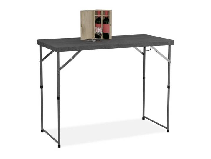 Relaxdays Inklapbare tuintafel hoogte verstelbaar