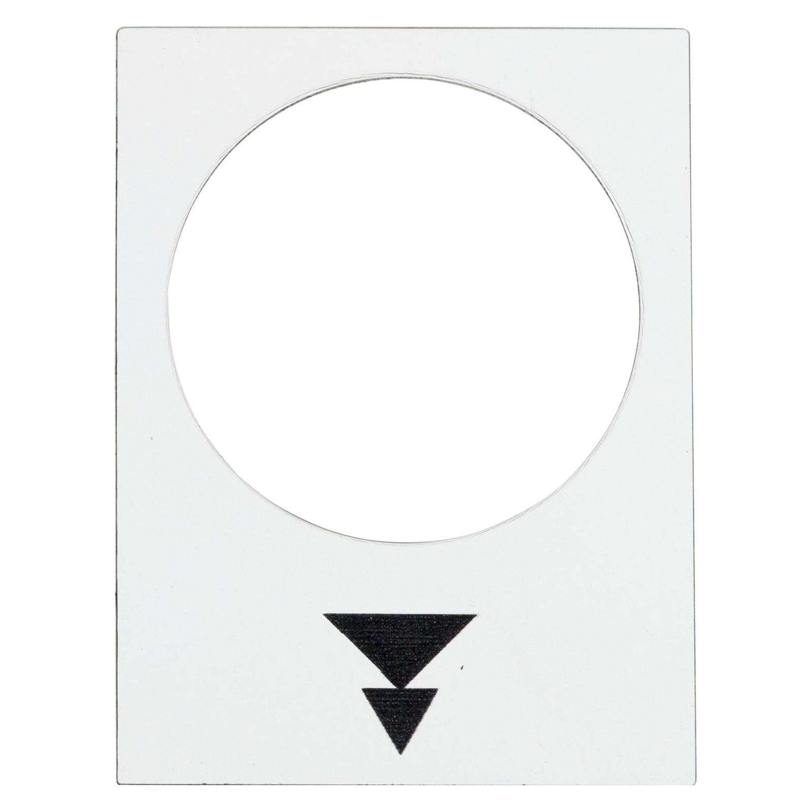 Schneider Electric Bezeichnungsschild, 30x40mm, weiss, Heben, langsam-schnell (ZB2BY4953)