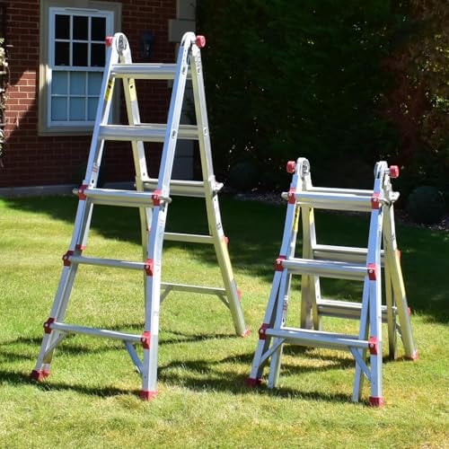 BPS Telescopische multifunctionele aluminium ladder, EN131 gecertificeerd, 5.3m