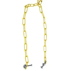 Kettensicherung 2.000mm Gliederkette für Stehleiter mit Befestigungsbolzen - gelb