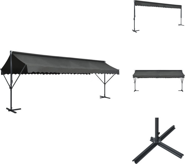 vidaXL Freistehende Markise 600x300 cm Anthrazit - Sonnenschirme & Sonnenschutze