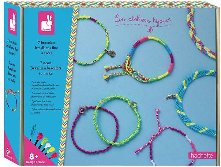 Kit Créatif 7 Bracelets Brésiliens Fluo à Créer - Janod