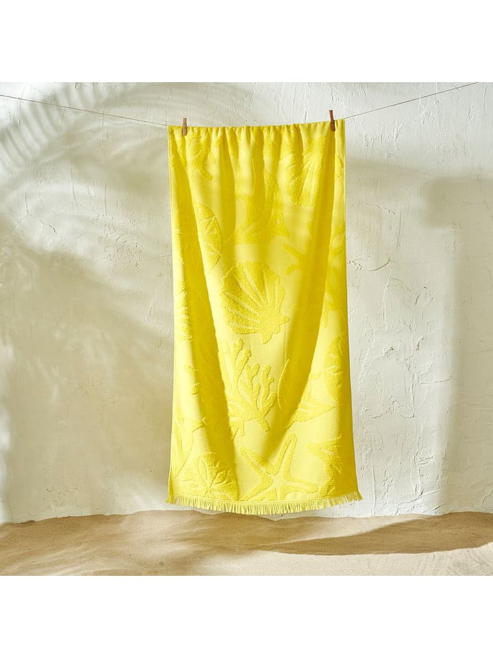 BELLA MAISON Strandtuch "Wendy" in Gelb - (L)150 x (B)75 cm - onesize