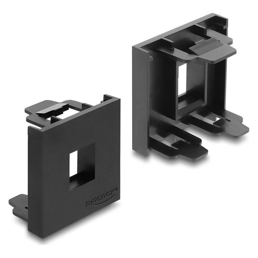 Delock Easy 45 Modul Keystone-Halterung 45 x 45 mm schwarz (Keystone Modul) (81669)