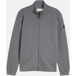 Sweatshirtjacke mit Stehkragen Grau XL