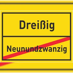 HB-Druck Dreißig Neunundzwanzig Aufkleber Ortsaufkleber A7 (74x105mm)