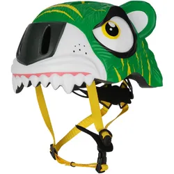 CRAZY SAFETY Tiger Fahrradhelm Kinder 3999 - green S (49-55 cm)