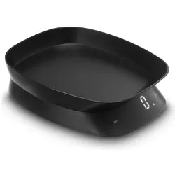 Hama Digitale Küchenwaage, bis 5 kg, Batterie, umschaltbare Masseinheiten, 1 g, Küchenwaage, Schwarz