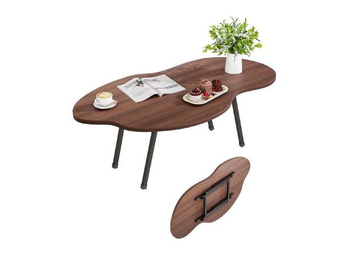 LuxusKollektion Couchtisch Couchtisch Wolkenform Walnuss Klappbar (1-St)